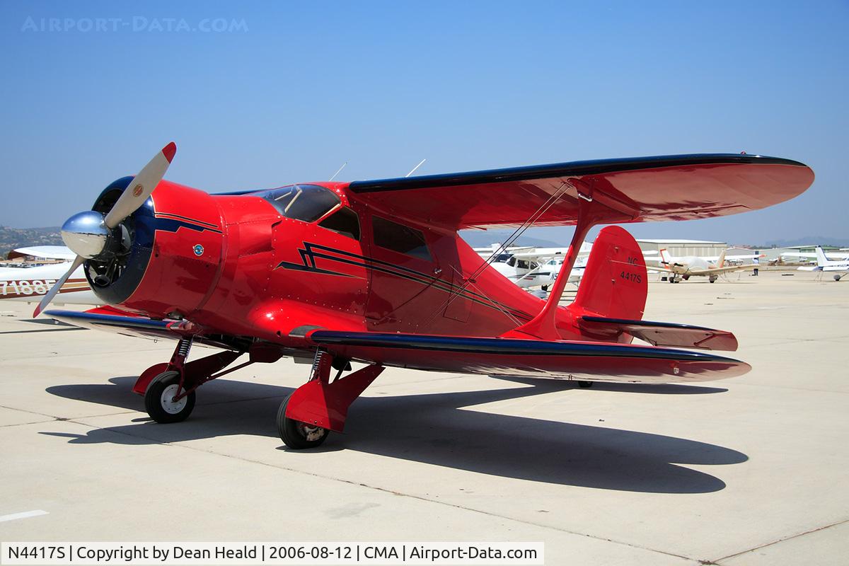 N4417S, 1944 Beech D17S (UC-43-BH/GB2) Staggerwing C/N 6918, 1944 Beech D17S Staggerwing at Camarillo Airport (CMA).
