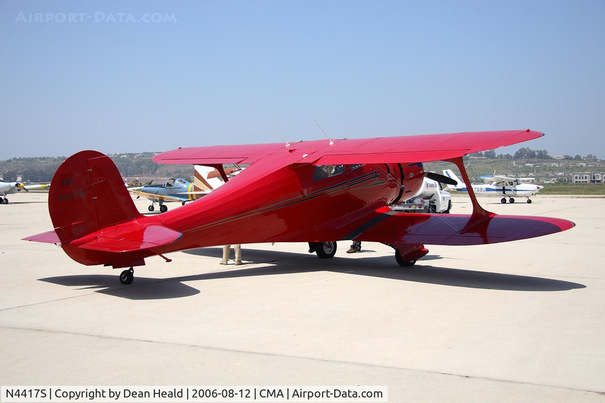 N4417S, 1944 Beech D17S (UC-43-BH/GB2) Staggerwing C/N 6918, 1944 Beech D17S Staggerwing at Camarillo Airport (CMA).