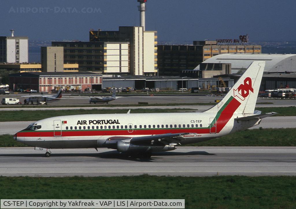 CS-TEP, 1983 Boeing 737-282 C/N 23046, TAP Air Portugal Boeing 737-200 landing at LIS