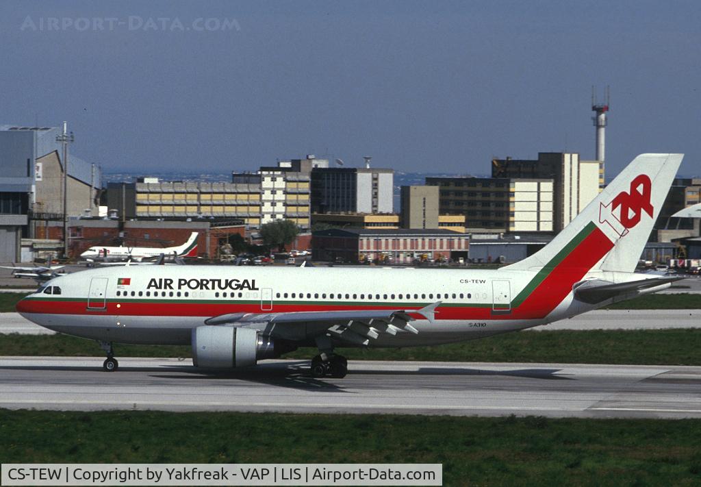CS-TEW, 1990 Airbus A310-304 C/N 541, TAP Air Portugal Airbus A310 landing at LIS
