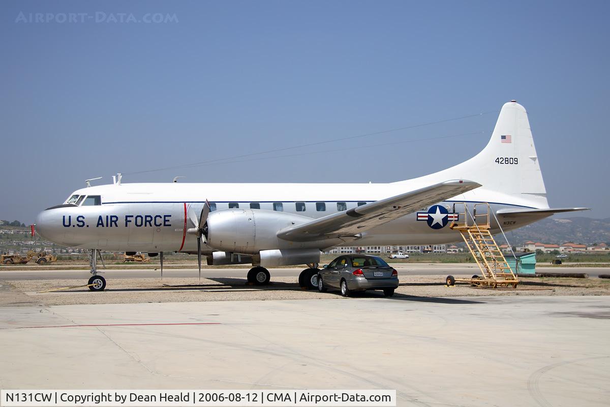 N131CW, 1954 Convair C-131D Samaritan C/N 205, Formerly a 1954 Convair CV-340-67, now a 2004 Convair C-131D Samaritan, N131CW at Camarillo Airport (CMA).