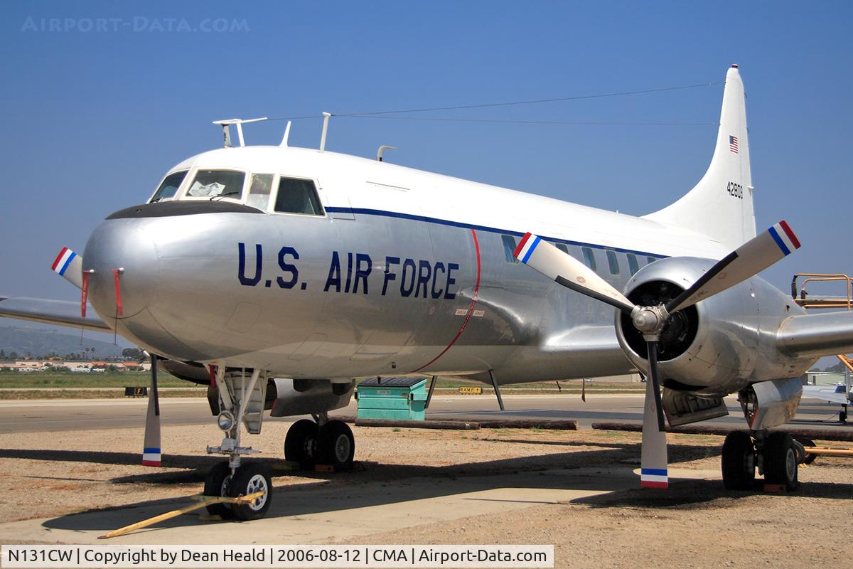 N131CW, 1954 Convair C-131D Samaritan C/N 205, Formerly a 1954 Convair CV-340-67, now a 2004 Convair C-131D Samaritan, N131CW at Camarillo Airport (CMA).