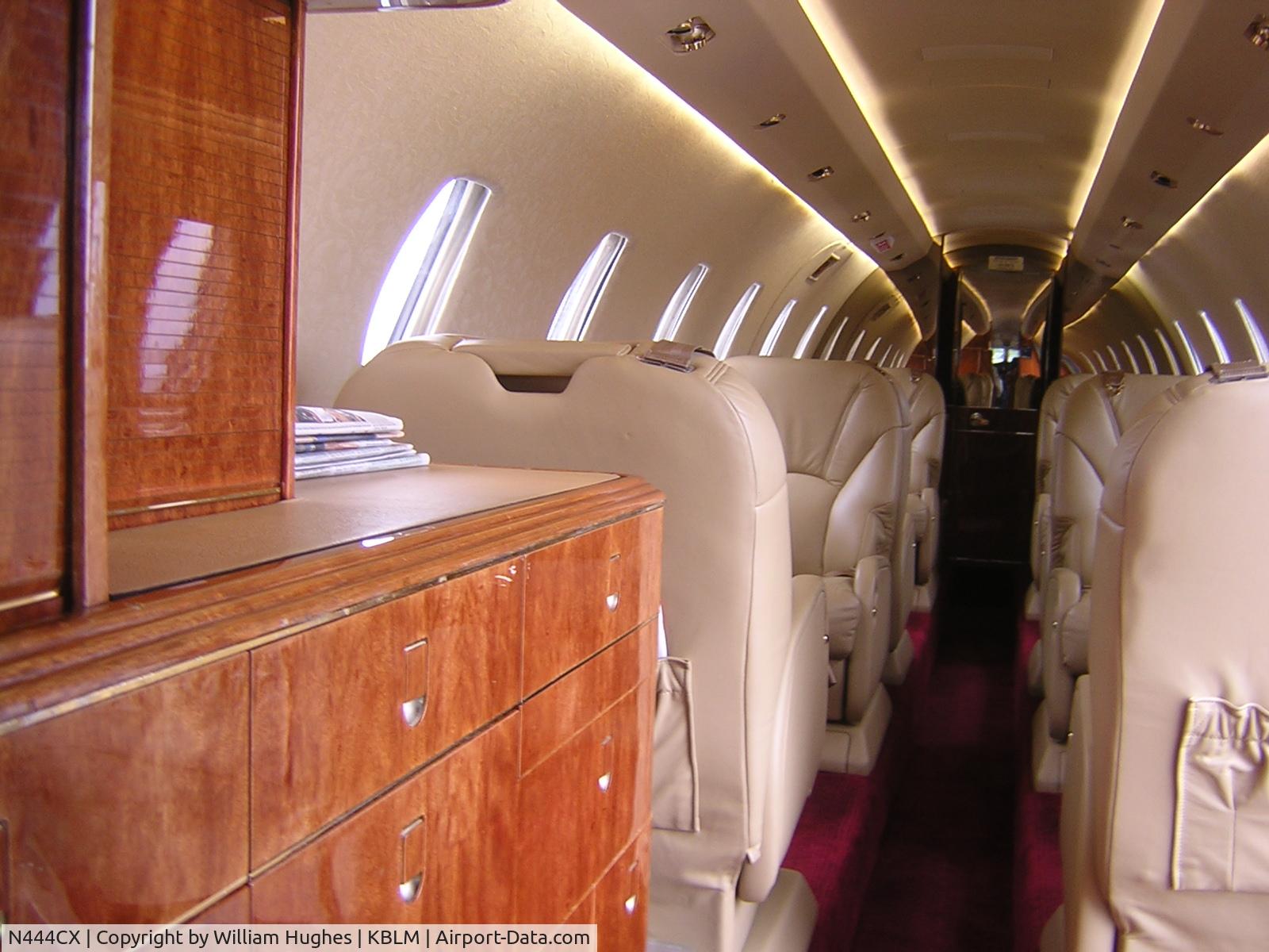 N444CX, 2000 Cessna 750 Citation X Citation X C/N 750-0125, galley and seats view from cockpit