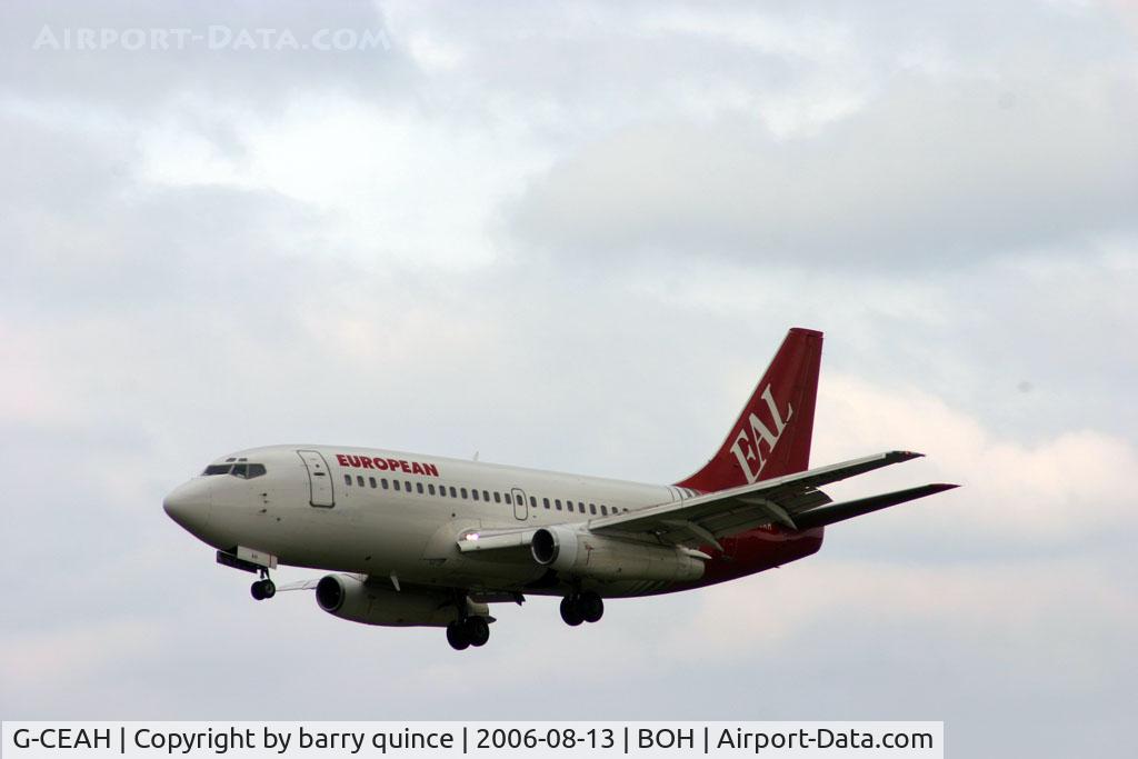 G-CEAH, 1975 Boeing 737-229 C/N 21135, EUROPEAN 737-200