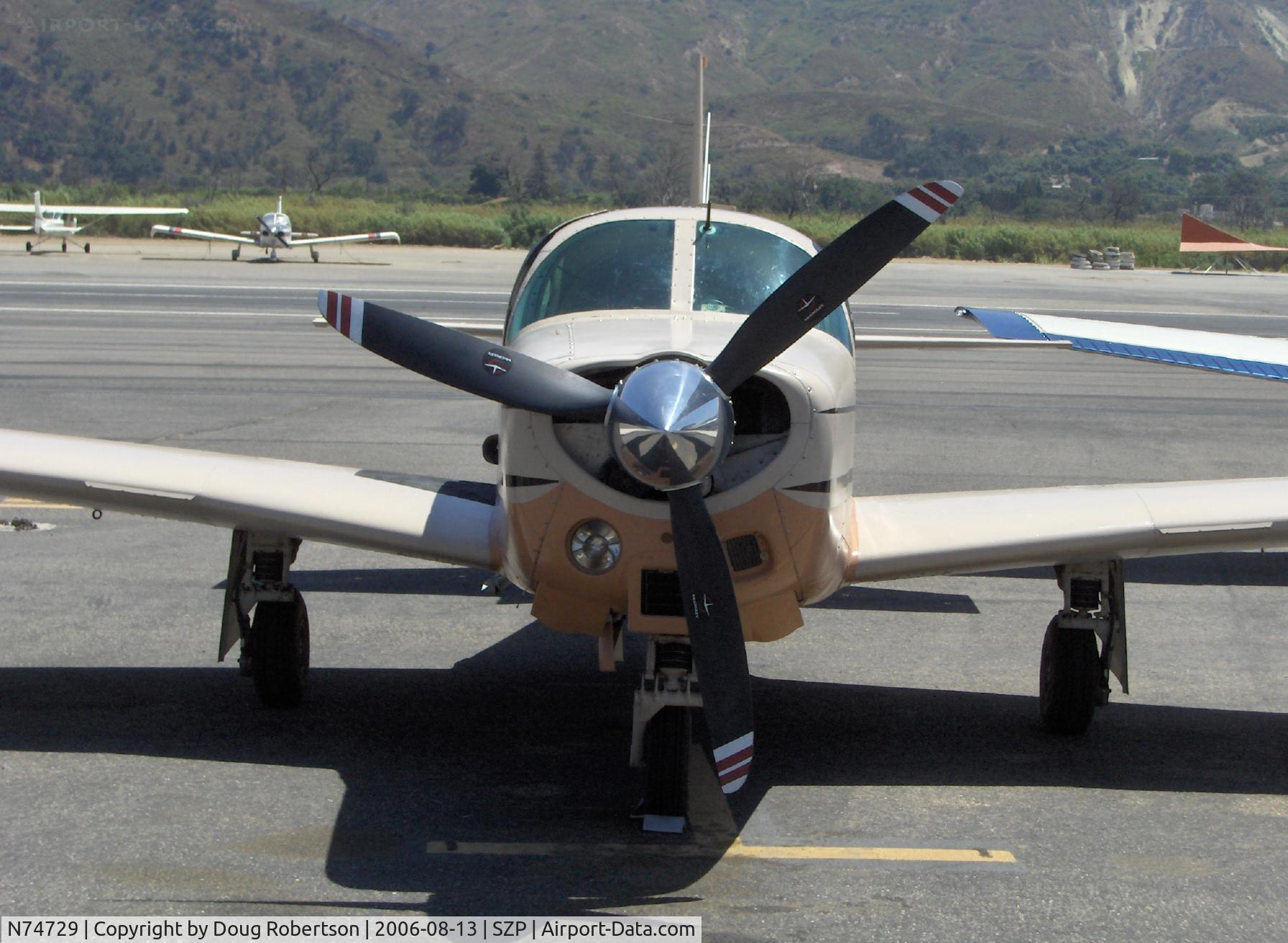 N74729, 1961 Mooney M20B Mark 21 C/N 1729, 1961 Mooney M20B, Lycoming O&VO-360 180 Hp, tri-blade prop