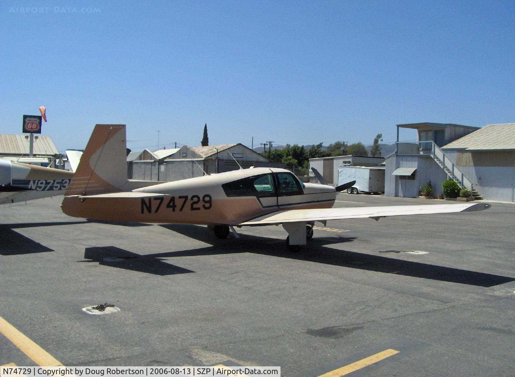 N74729, 1961 Mooney M20B Mark 21 C/N 1729, 1961 Mooney M20B, Lycoming O&VO-360 180 Hp