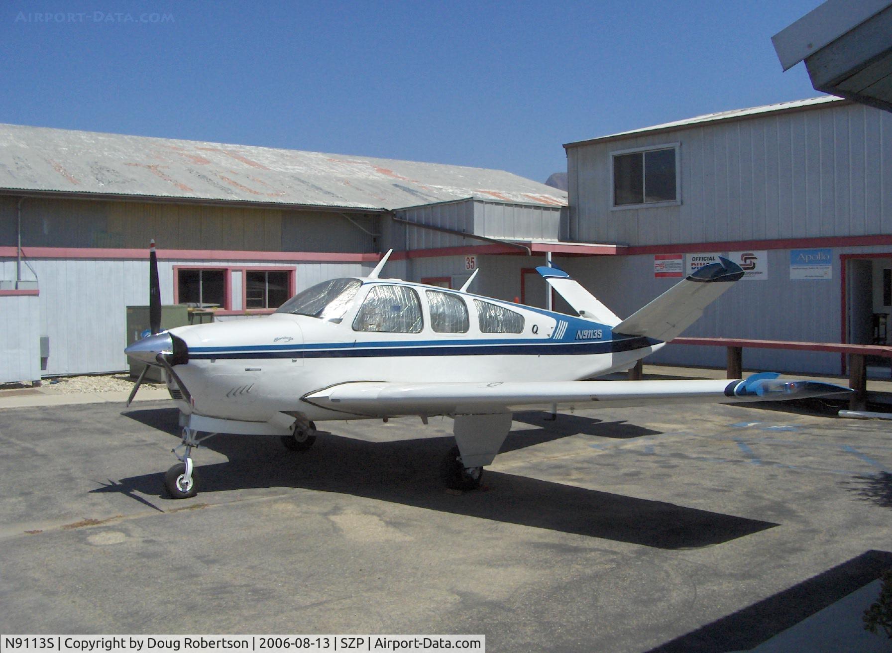 N9113S, 1976 Beech V35B Bonanza C/N D-9857, 1976 Beech V35B BONANZA, Continental IO-520-B 285 Hp