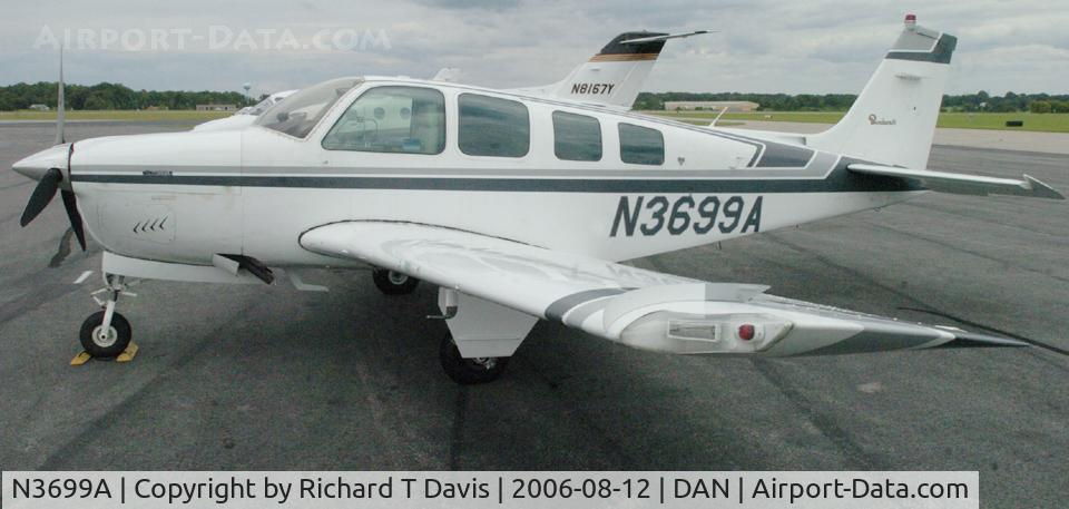 N3699A, 1979 Beech A36 Bonanza 36 C/N E-1621, 1979 Beech A36 in Danville Va. from New Bern N.C.