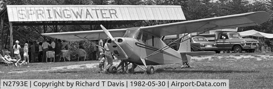 N2793E, 1946 Aeronca 7AC Champion C/N 7AC-6376, 1946 Aeronca 7AC at Springwater Airstrip near Eden N.C.