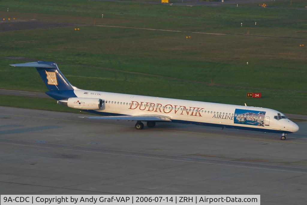 9A-CDC, 1982 McDonnell Douglas MD-82 (DC-9-82) C/N 49112, On the way to the runway.