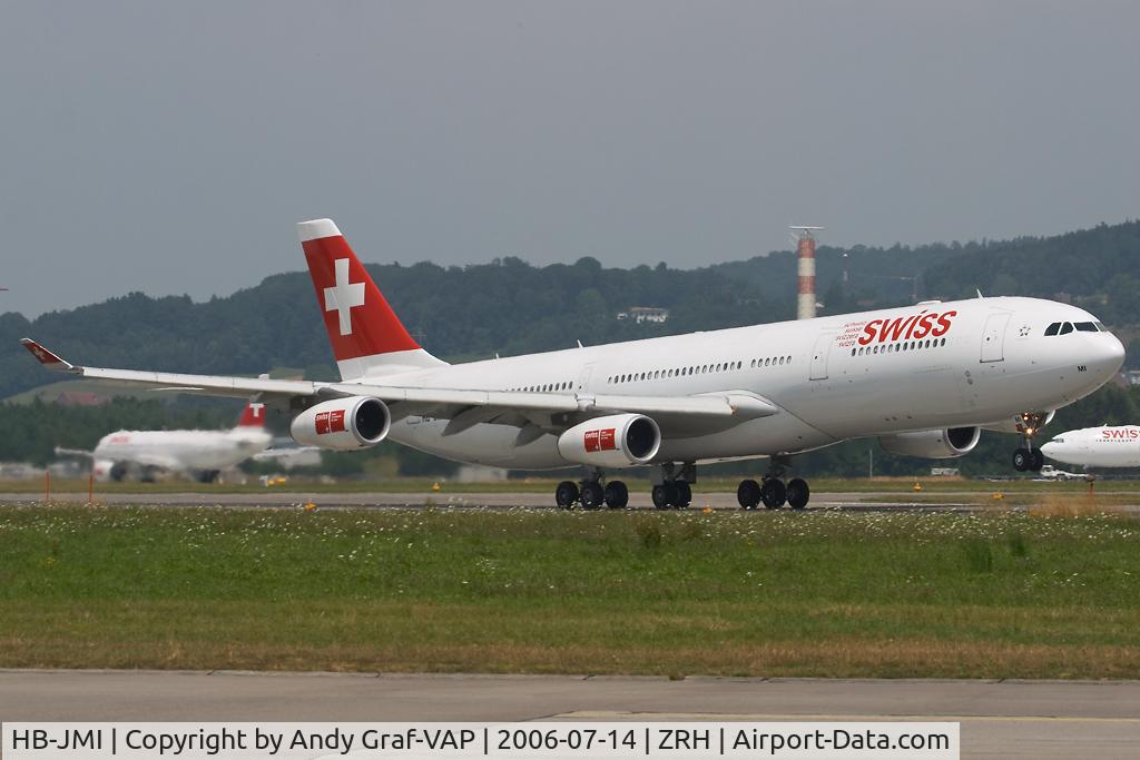 HB-JMI, 2004 Airbus A340-313 C/N 598, Take off RWY16.