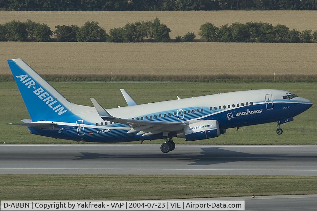 D-ABBN, 2004 Boeing 737-76Q C/N 30293, Air Berlin Boeing 737-700 in special colors
