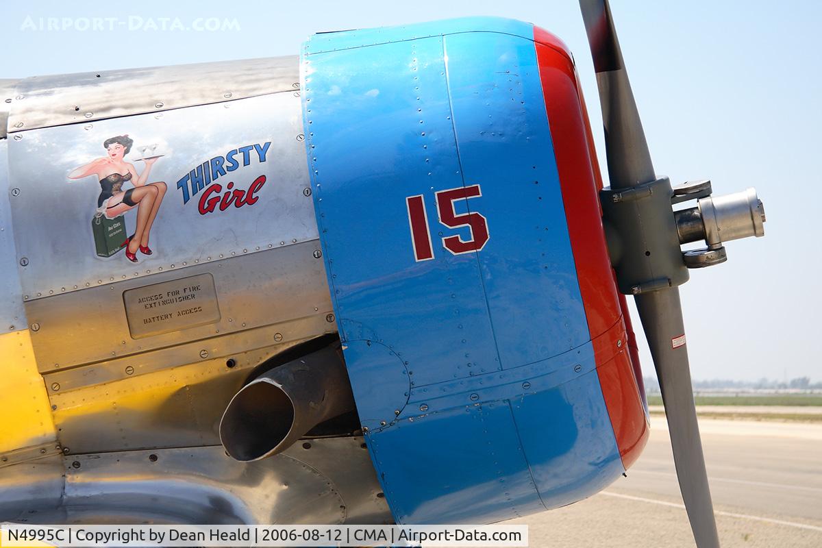 N4995C, 1949 North American T-6G Texan C/N 168-481, Nose art on 
