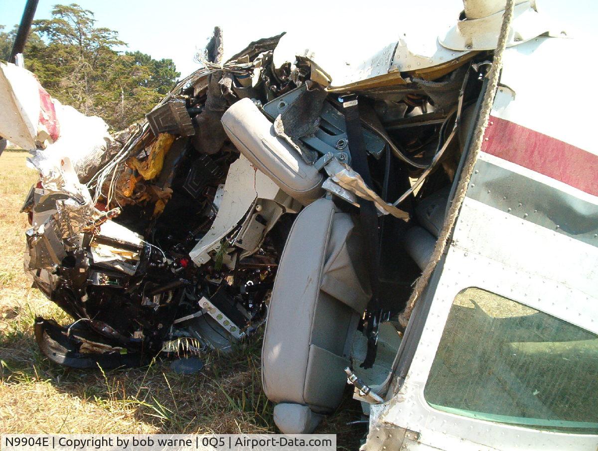 N9904E, 1975 Cessna 182P Skylane C/N 18263964, crashed at shelter cove, ca - 2 fatalities