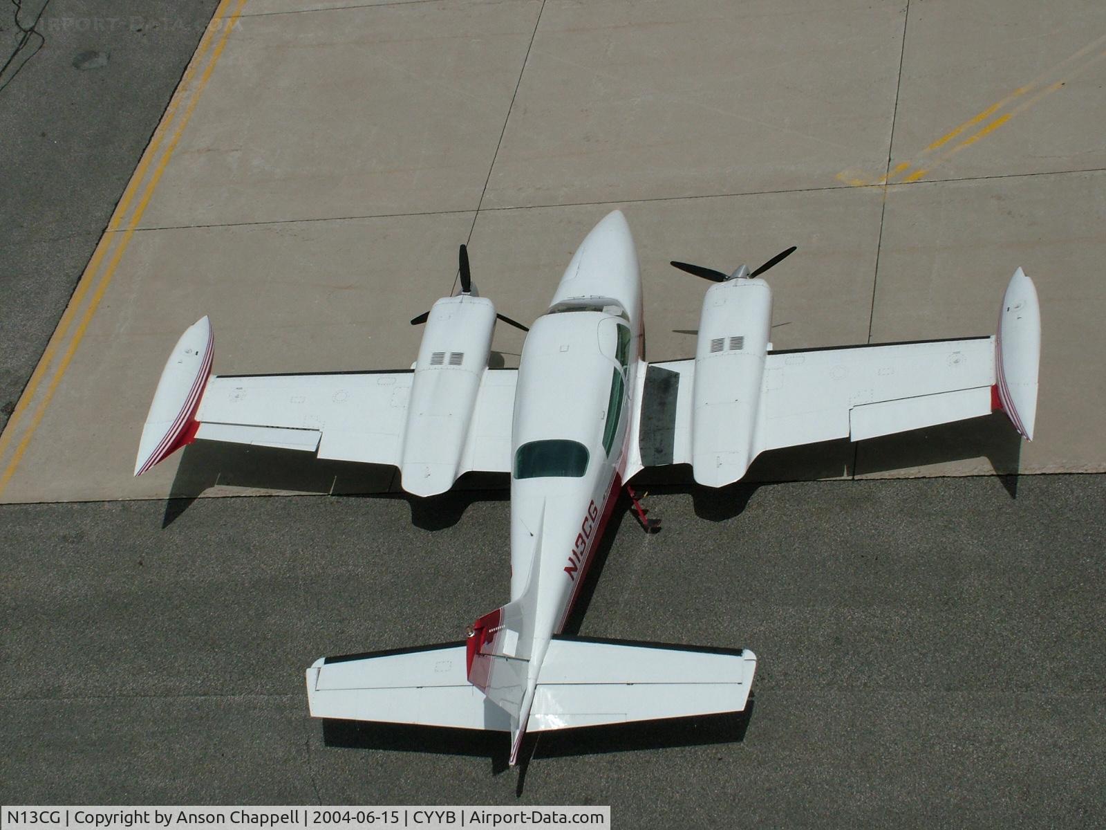N13CG, 1974 Cessna 310R C/N 310R0115, Taken from atop the tower in North Bay, Ontario
