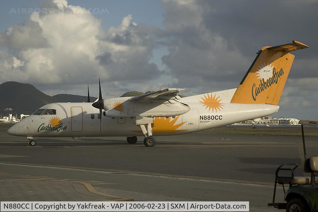 N880CC, 1991 De Havilland Canada DHC-8-106 Dash 8 C/N 277, Carribean Sun Dash8-100 in the evening sun