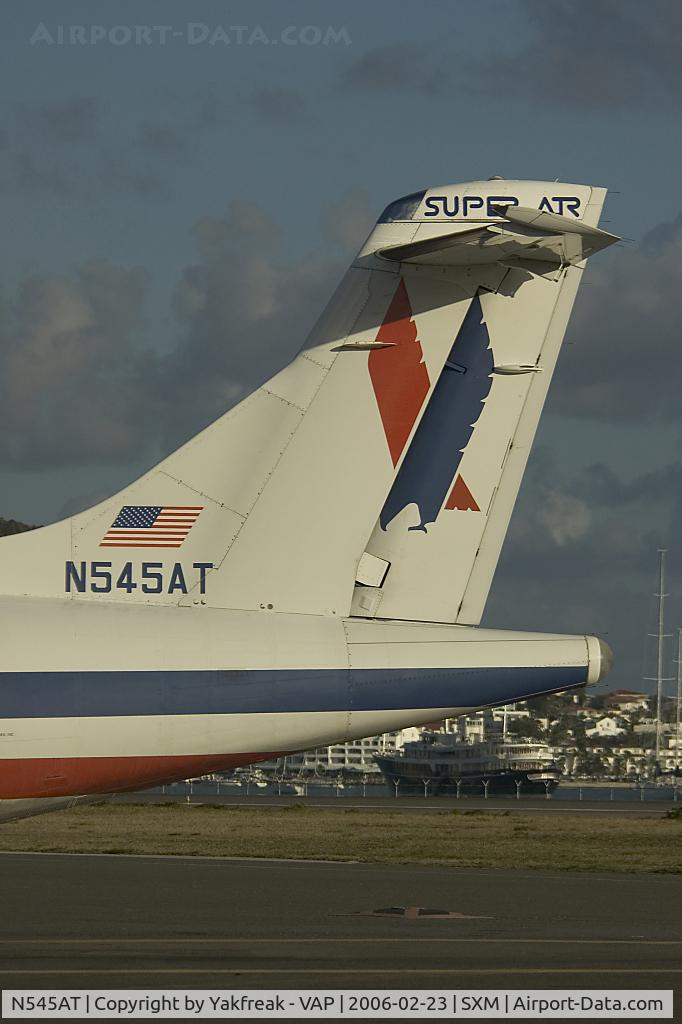 N545AT, 1998 ATR 72-212A C/N 545, tail of an American Eagle ATR72