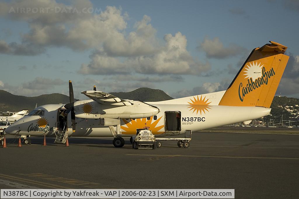 N387BC, 1993 De Havilland Canada DHC-8-106 Dash 8 C/N 351, Carribean Sun Dash8-100 in the evening sun