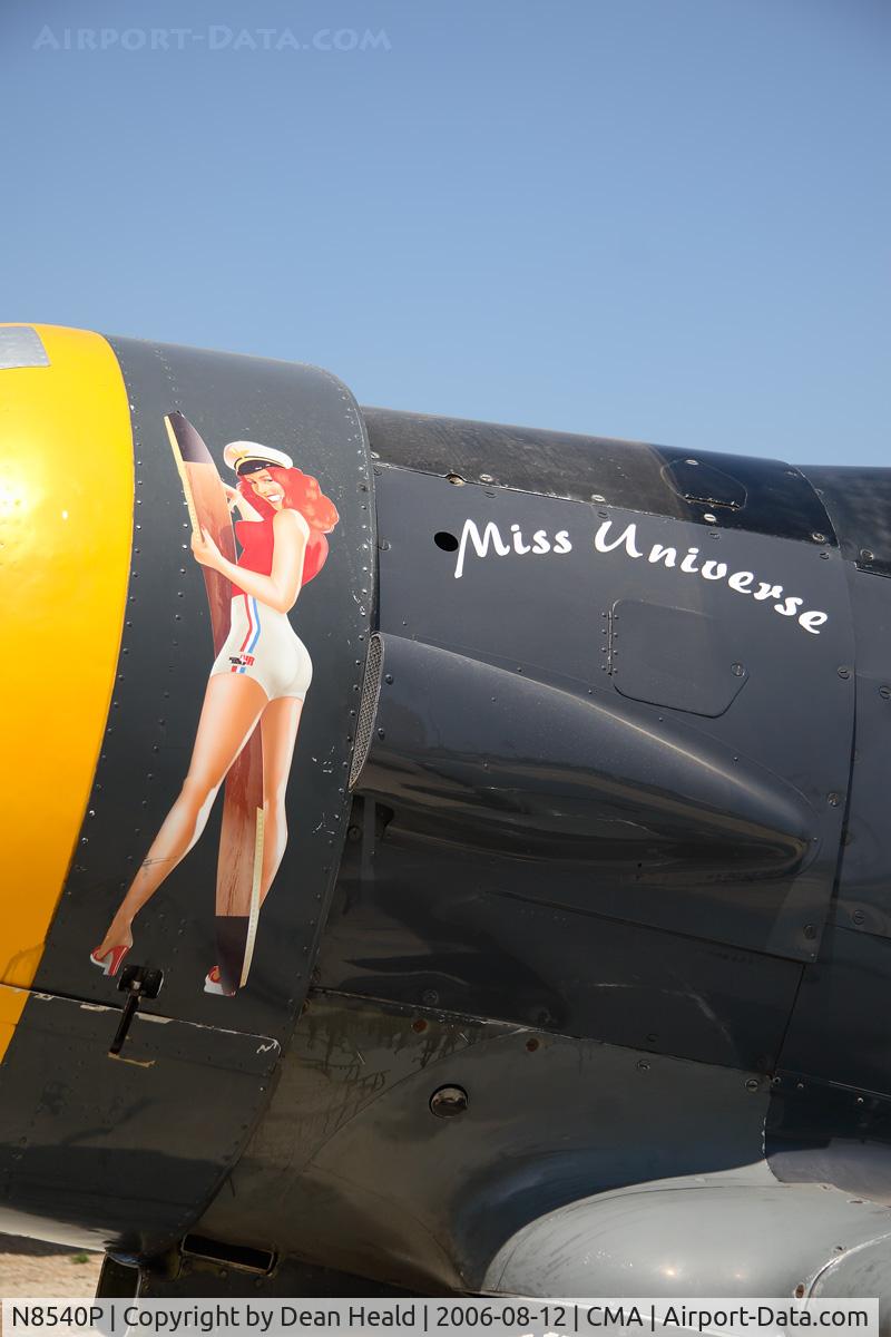 N8540P, 1942 North American AT-6D Texan C/N 42-81646-1, Nose art on N8540P 