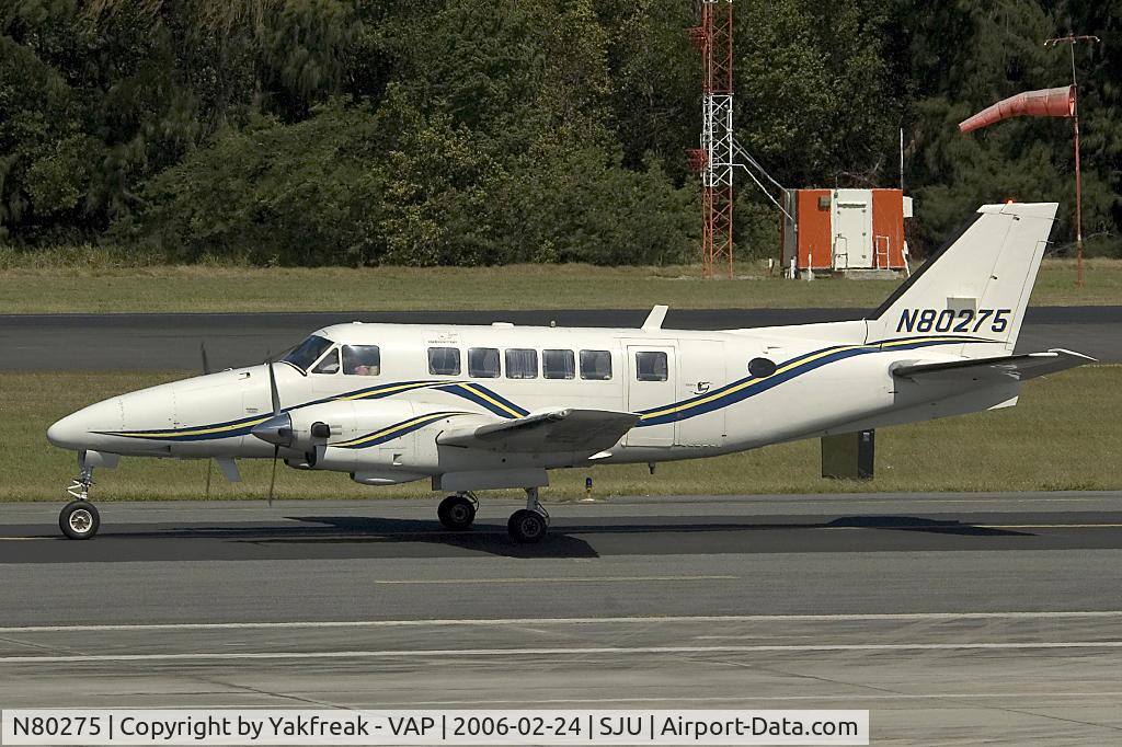 N80275, 1970 Beech 99A C/N U-134, a Beech 99 taxying to the runway