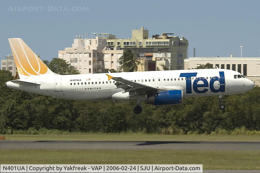 N401UA, 1993 Airbus A320-232 C/N 435, Ted Airbus 320
