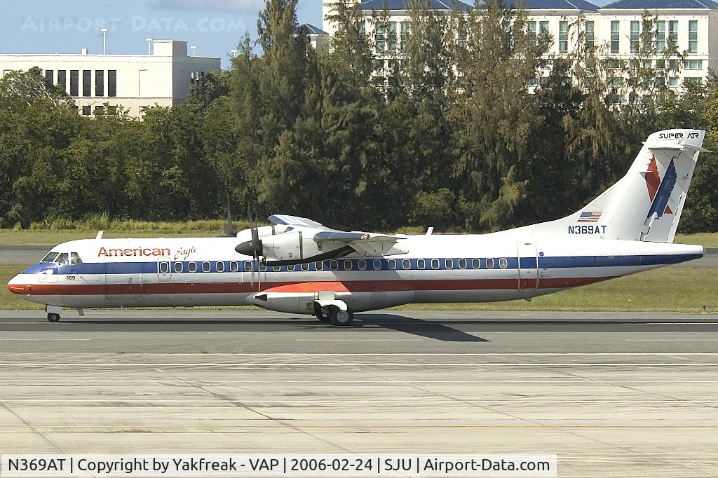 N369AT, 1993 ATR 72-212 C/N 369, American Eagle ATR72 at SJU