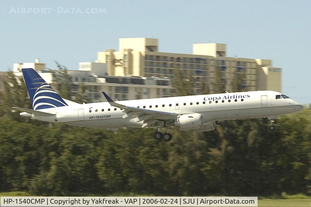 HP-1540CMP, 2005 Embraer 190AR (ERJ-190-100IGW) C/N 19000012, Embraer 190 of COPA