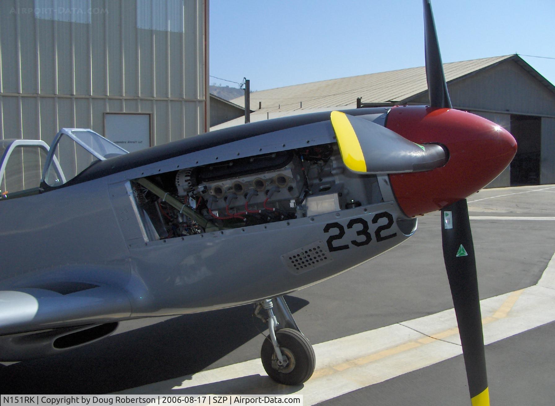 N151RK, 1998 North American TF-51 Replica C/N 060, 1998 Oliver TF-51 two place, LS6 Corvette engine 400 Hp, maintenance