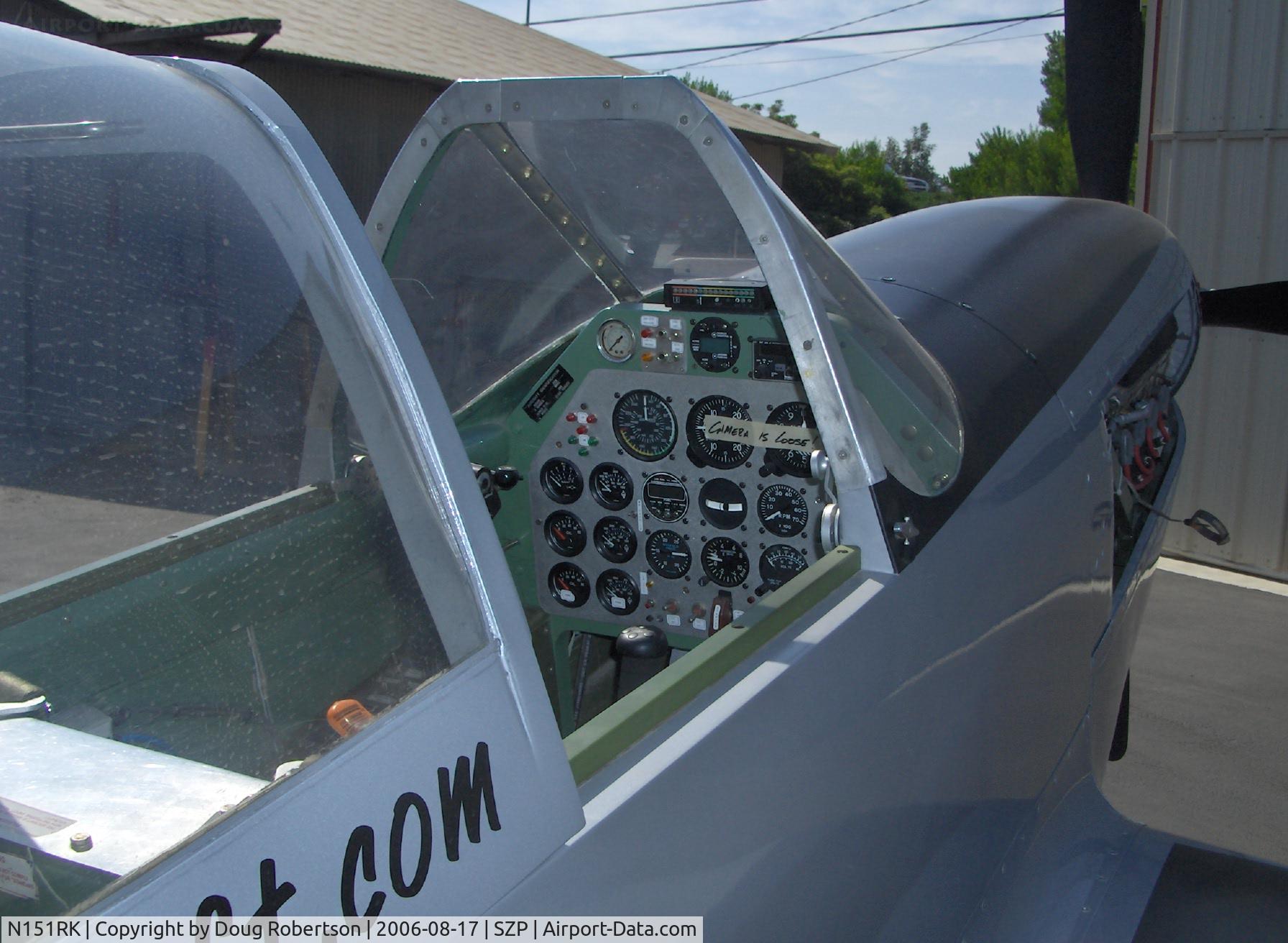 N151RK, 1998 North American TF-51 Replica C/N 060, 1998 Oliver TF-51 two place, forward cockpit