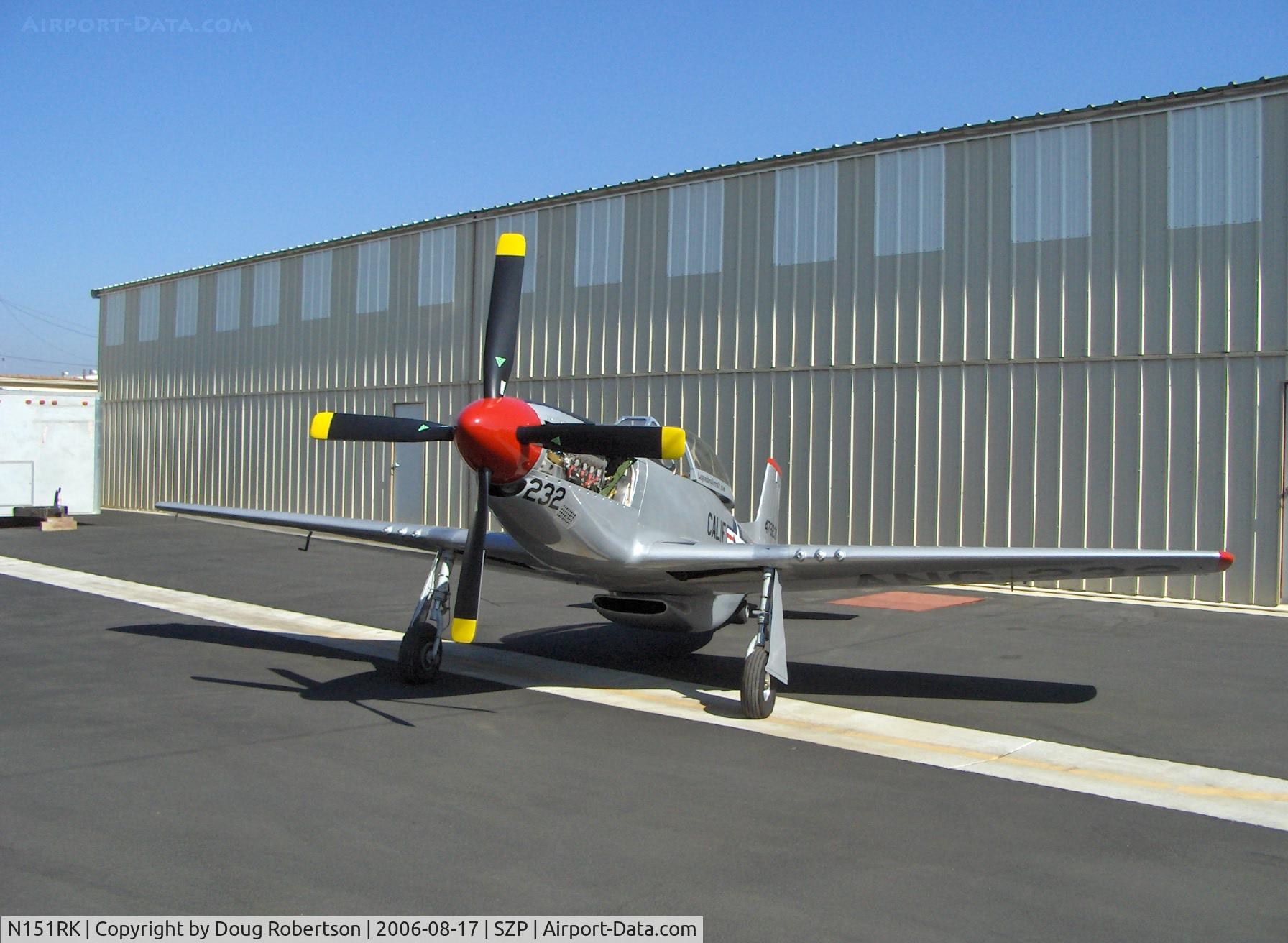 N151RK, 1998 North American TF-51 Replica C/N 060, 1998 Oliver TF-51 two place, LS6 Corvette engine 400 Hp
