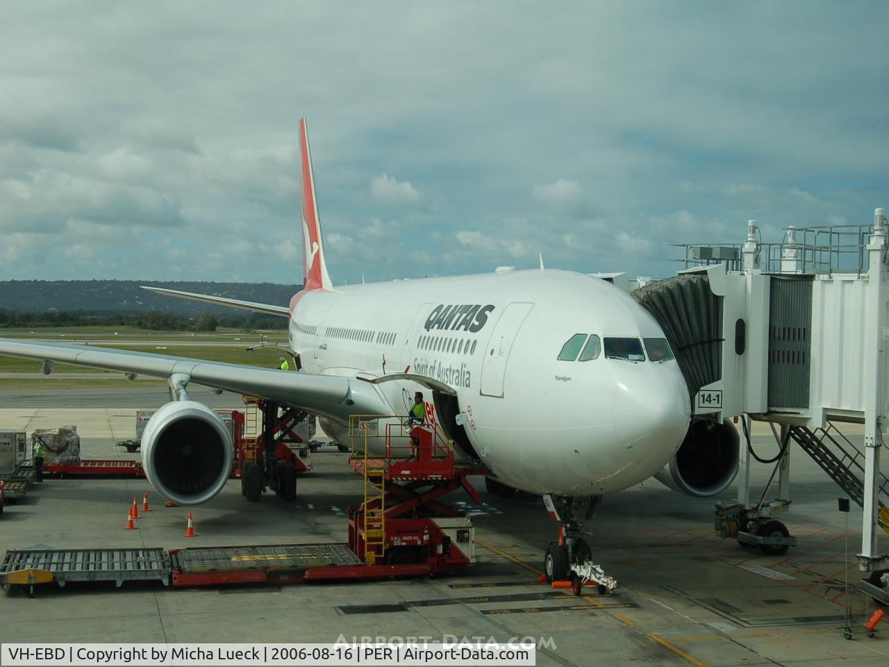 VH-EBD, 2003 Airbus A330-201 C/N 0513, Getting ready for the 3.5 hour flight to Melbourne
