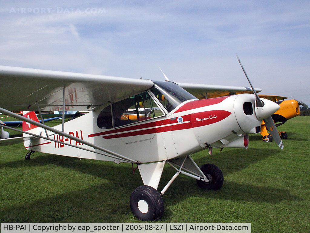 HB-PAI, 1975 Piper PA-18-150 Super Cub C/N 18-7509081, parket at Schupfart-Airfield