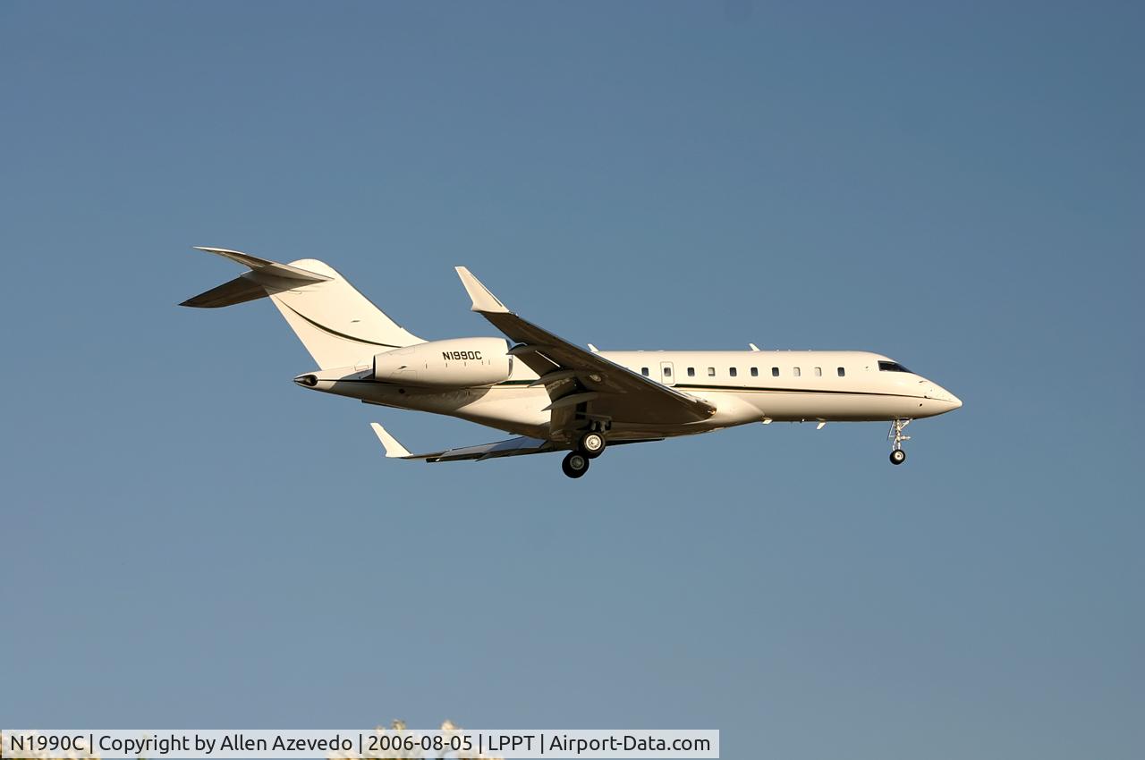 N1990C, 2005 Bombardier BD-700-1A11 Global 5000 C/N 9166, Nice visitor at LIS but tough to find him on web.