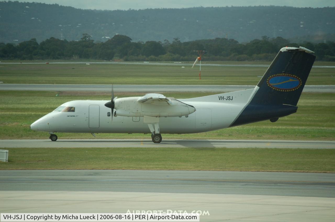 VH-JSJ, 1989 De Havilland Canada DHC-8-103 Dash 8 C/N 170, Just arrived at Perth