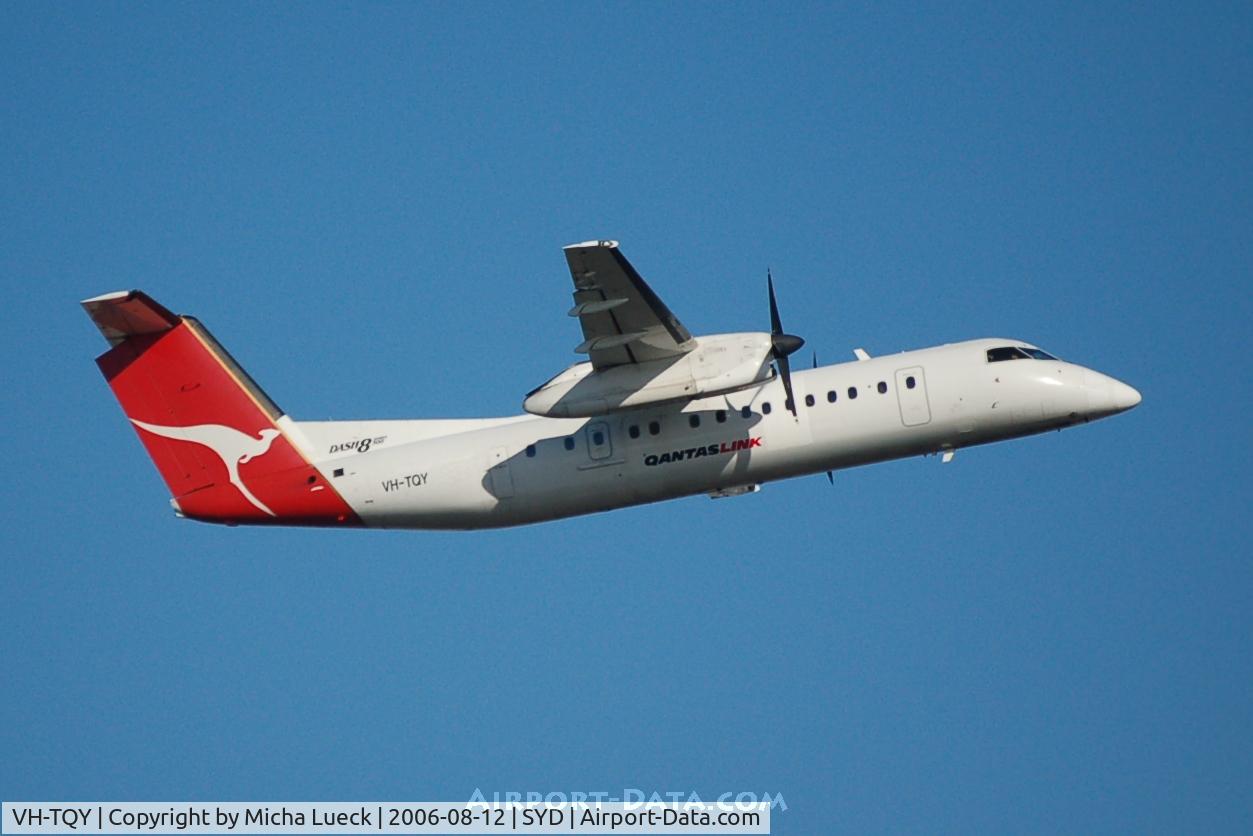 VH-TQY, 2000 De Havilland Canada DHC-8-315Q Dash 8 C/N 552, Climbing out of Sydney