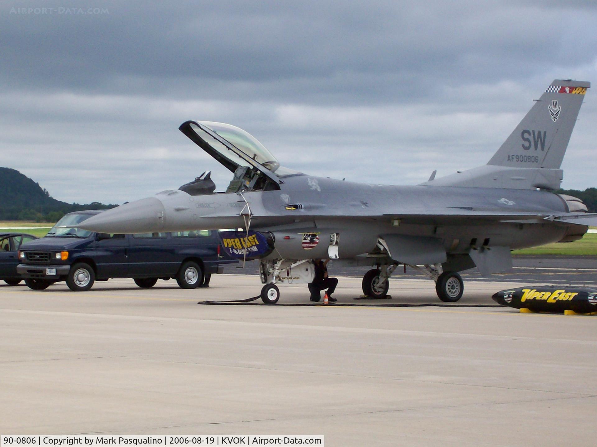 90-0806, 1990 General Dynamics F-16C Fighting Falcon C/N CC-6, F-16  AF 900806