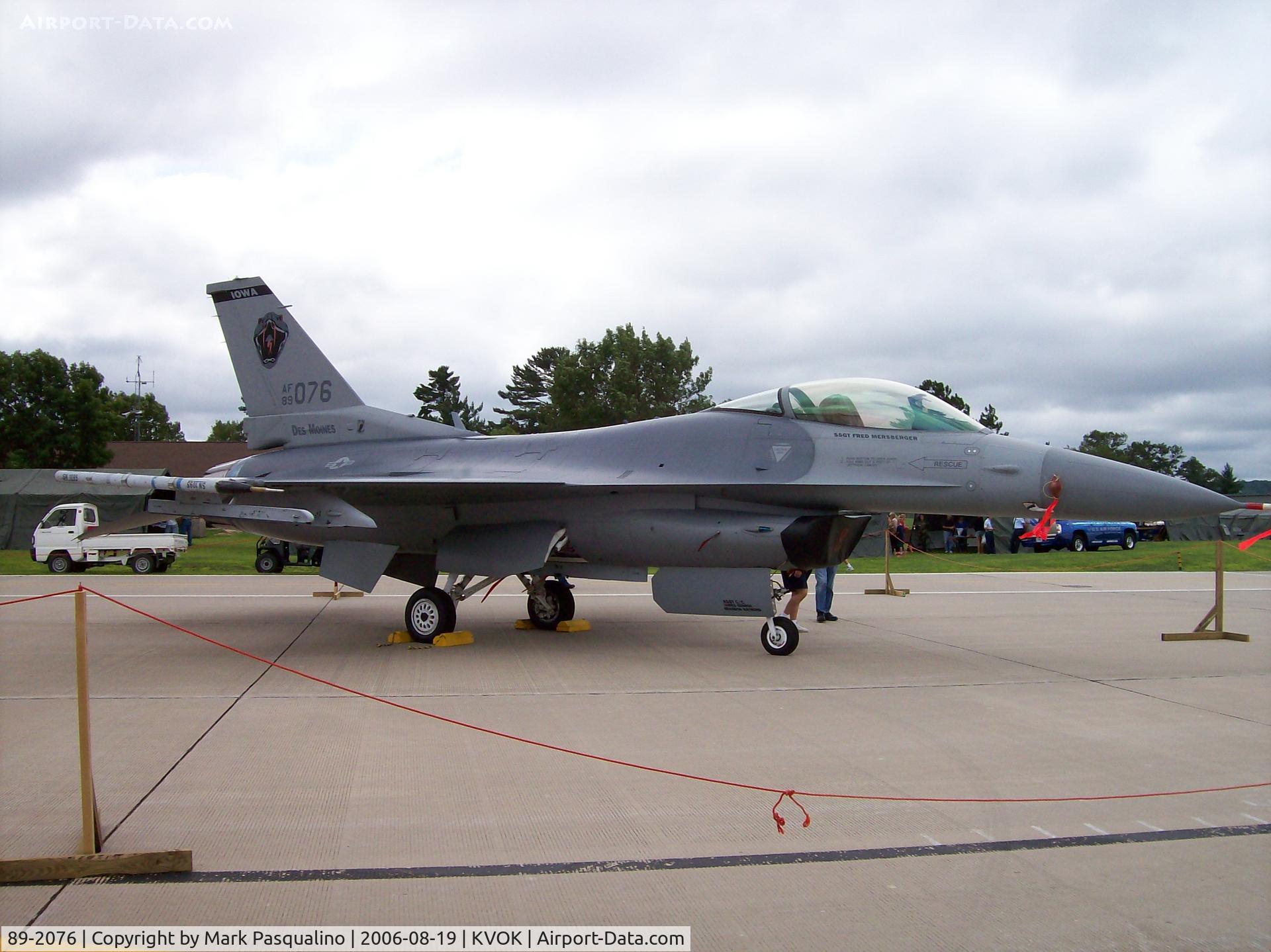 89-2076, General Dynamics F-16C Fighting Falcon C/N 1C-229, F-16  AF 89076