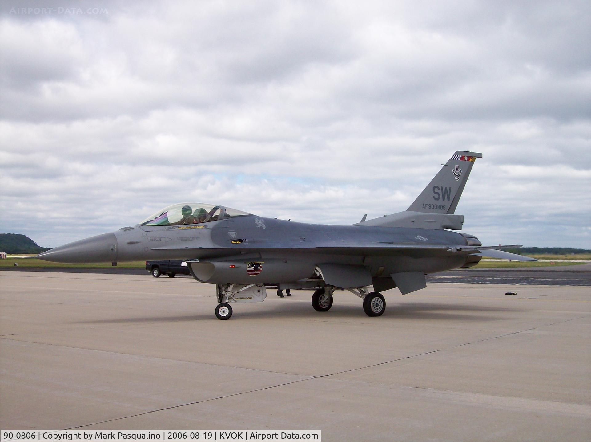 90-0806, 1990 General Dynamics F-16C Fighting Falcon C/N CC-6, F-16  AF 90-0806