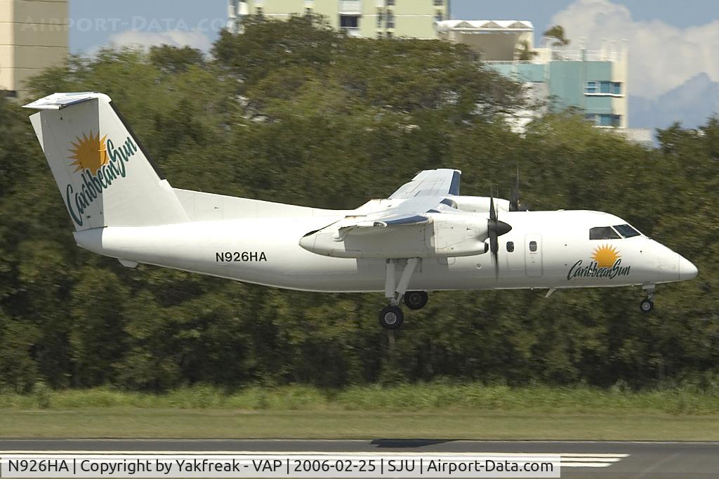 N926HA, 1988 De Havilland Canada DHC-8-102 Dash 8 C/N 114, Carribean Sun Dash8-100