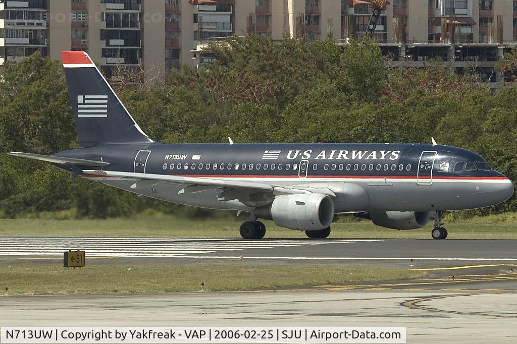 N713UW, 1999 Airbus A319-112 C/N 1040, US Airways Airbus A319