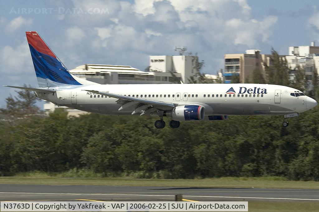 N3763D, 2001 Boeing 737-832 C/N 29629, Delta Airlines Boeing 737-800