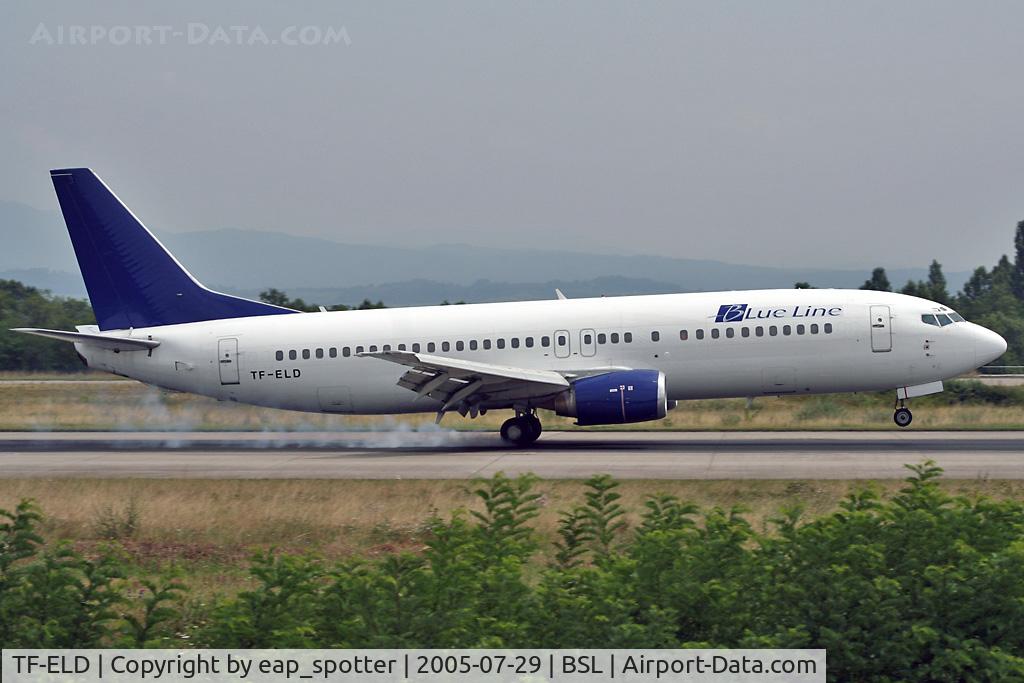 TF-ELD, 1989 Boeing 737-46B C/N 24124, landing on runway 16