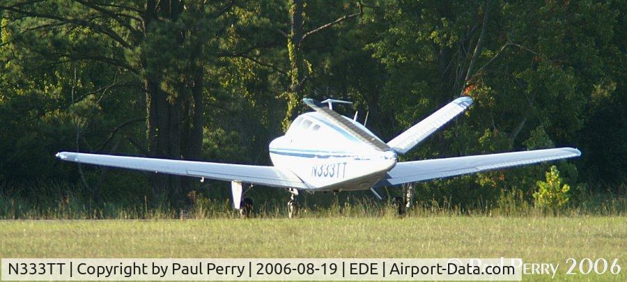 N333TT, 1956 Beech G35 Bonanza C/N D-4778, Taxiing out, leaving Northeastern Regional