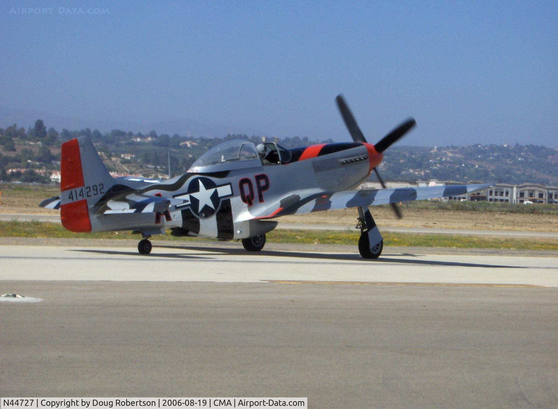 N44727, 1944 North American P-51D Mustang C/N 122-39198, 1944 North American P-51D MUSTANG 'Man O' War', Packard-Rolls V1650-7 1,490 Hp, Limited class, taxi
