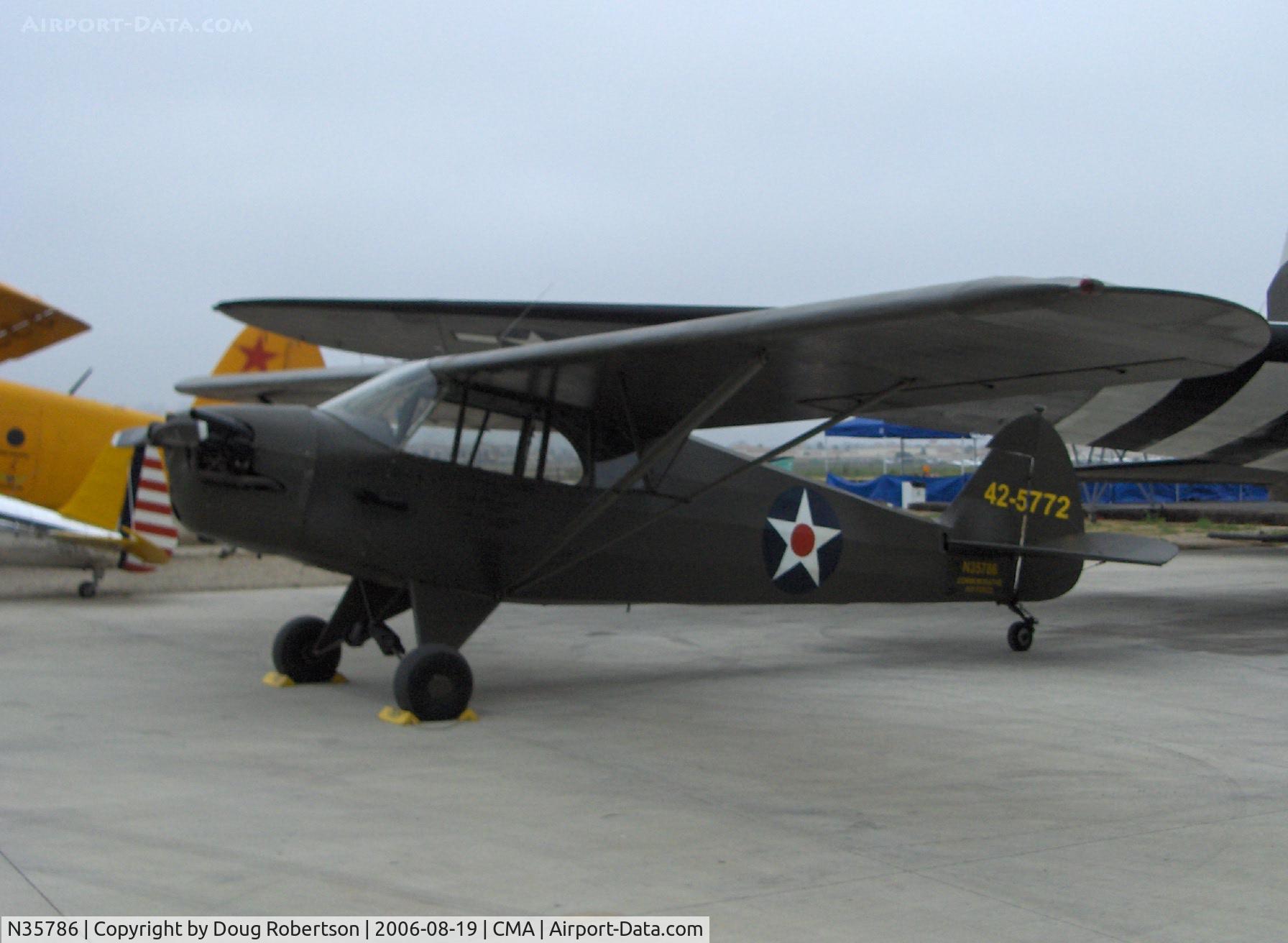 N35786, 1941 Piper J5A Cub Cruiser C/N 5-772, 1941 Piper J-5A CUB CRUISER as L-4F GRASSHOPPER, Continental A&C75 75 Hp, impressed from civil source
