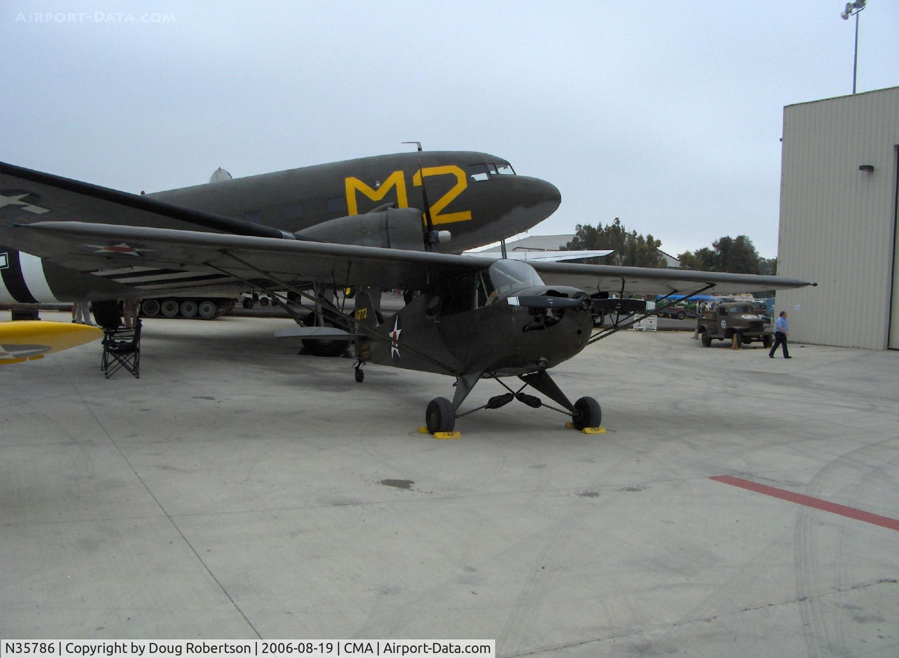 N35786, 1941 Piper J5A Cub Cruiser C/N 5-772, 1941 Piper J-5A CUB CRUISER as L-4F GRASSHOPPER, Continentsl A&C75 75 Hp, impressed from civil source