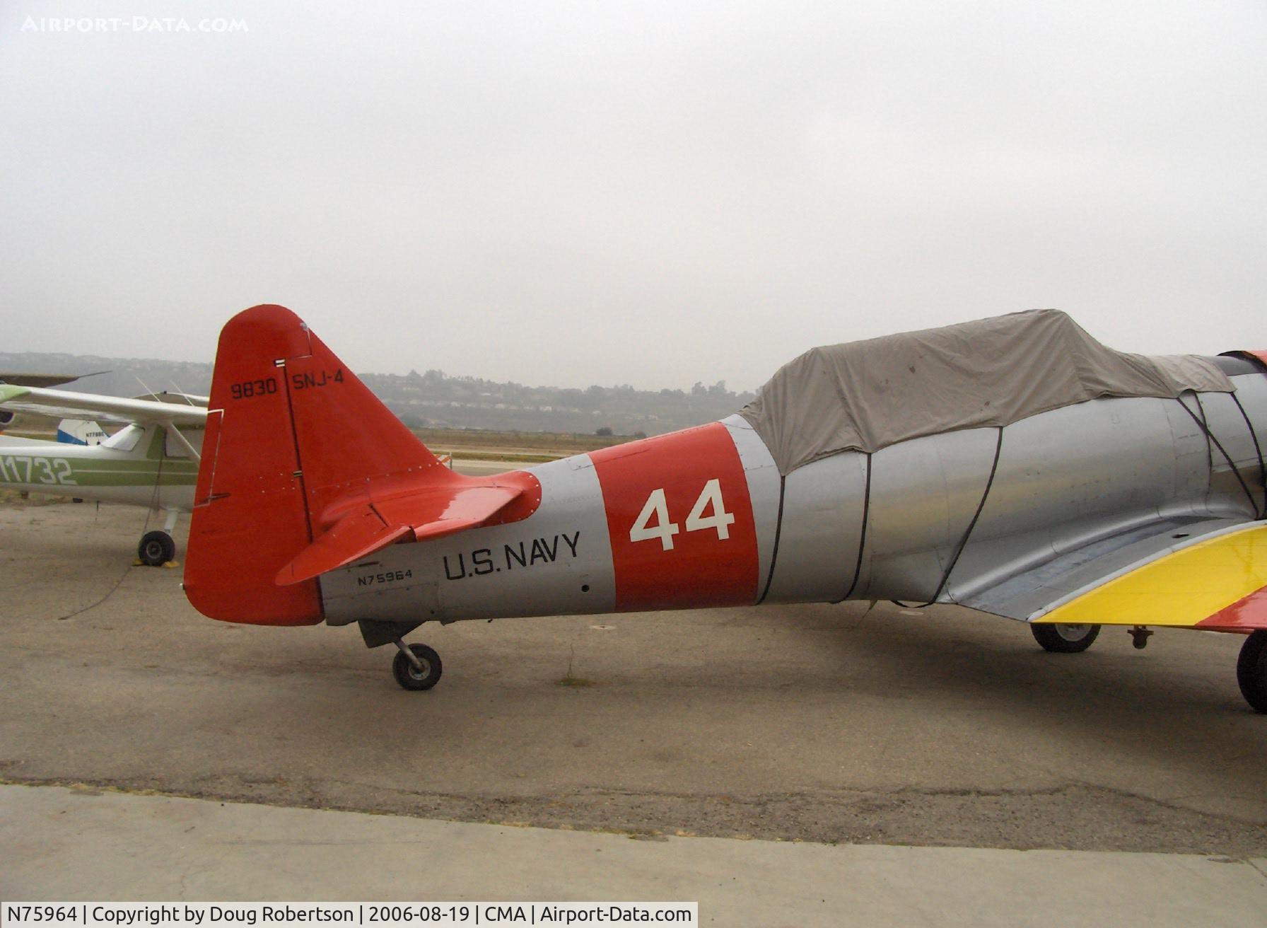 N75964, 1943 North American SNJ-4 Texan C/N 88-9830, 1943 North American SNJ-4 'Boll Weevil', P&W WASP R1340 600 Hp