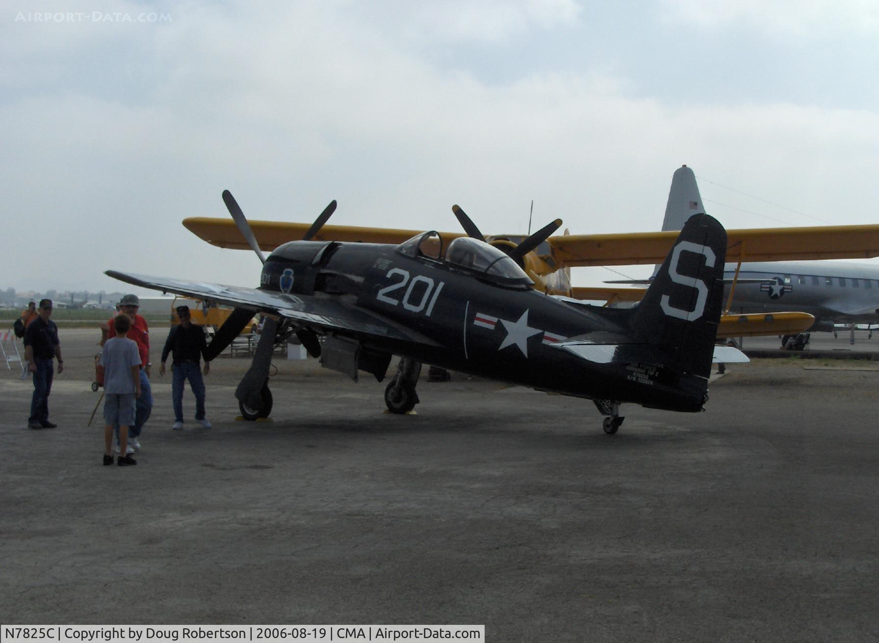 N7825C, 1948 Grumman F8F-2 (G58) Bearcat C/N D.1227, 1949 Grumman F8F-2 BEARCAT, P&W R-2800-34W Double Wasp 2,200 Hp, on display before airshow flight
