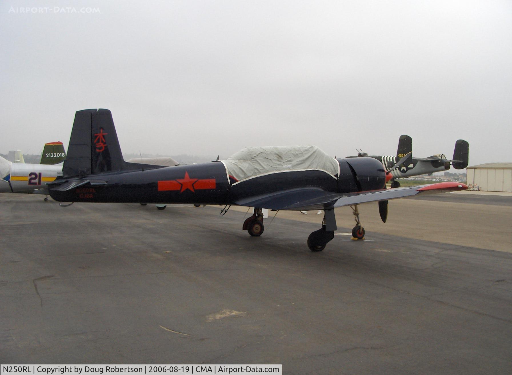 N250RL, 1968 Nanchang CJ-6A C/N 2432066, 1968 Nanchang China CJ-6A, Huosai 6A 9 cylinder radial 285 Hp