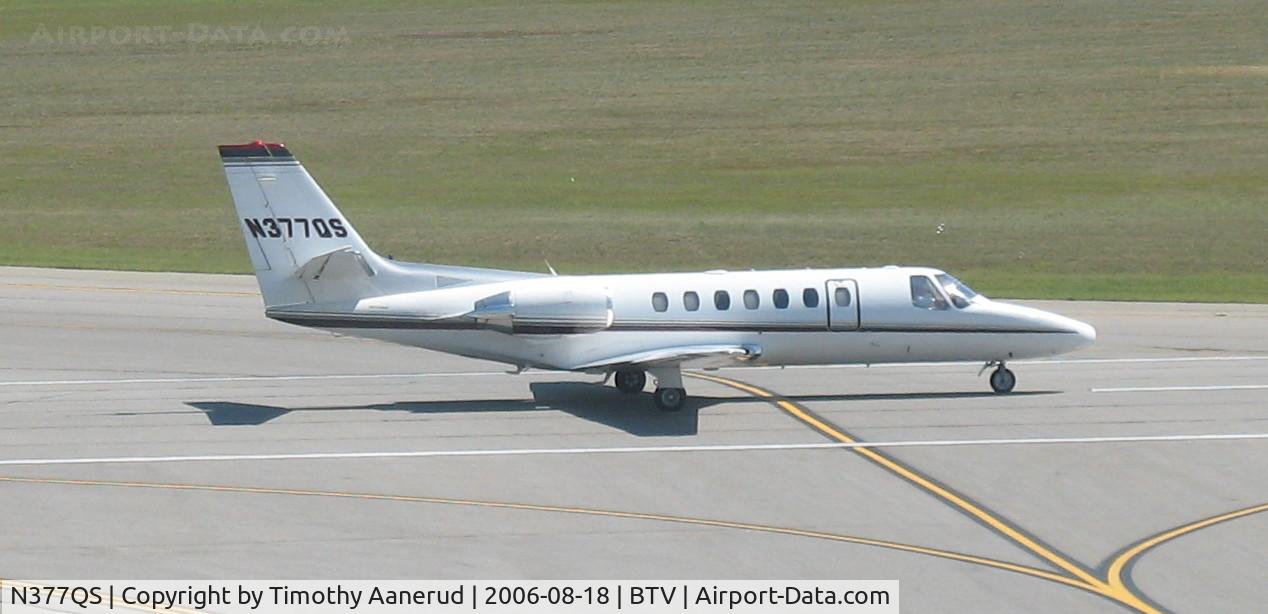 N377QS, 2008 Cessna 680 Citation Sovereign C/N 680-0187, Arriving at Burlington, VT